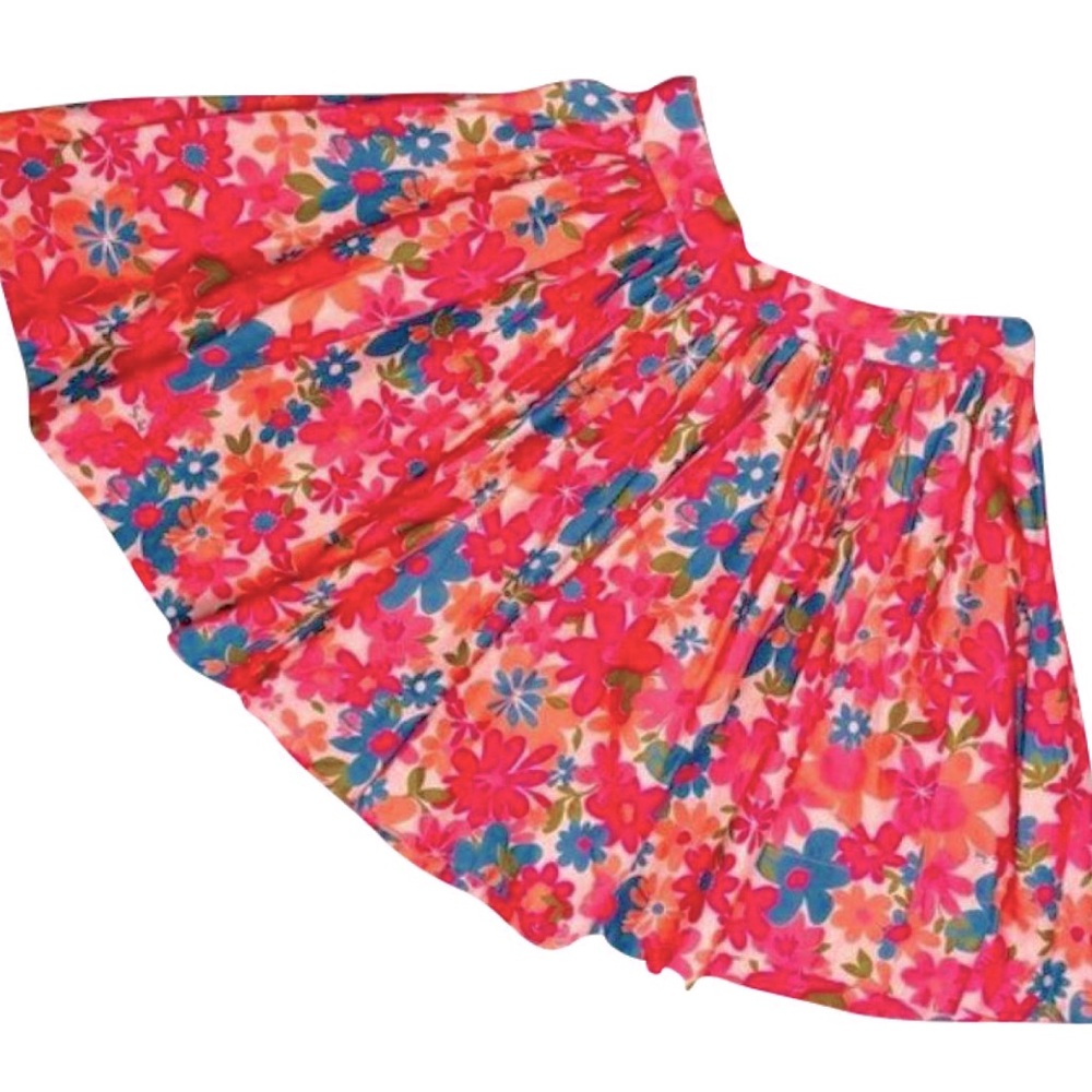 Tracy Feith for Target floral mini ruffle skirt with zip and button